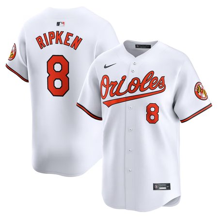 Men's Baltimore Orioles #8 Cal Ripken Jr. Nike White Home Limited Player Jersey